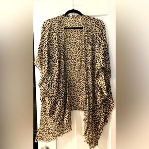 Leopard print cardigan/shawl coverup.